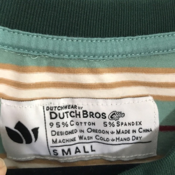 Dutch Bros “Rad” Short Sleeve Stripe T-Shirt           size S - Picture 3 of 8